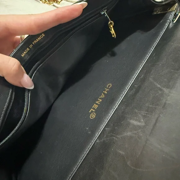 Chanel Black Patent Leather Double Flap Bag - Picture 8 of 8